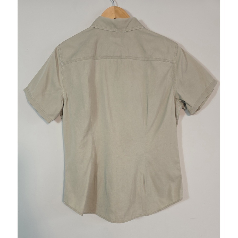Vintage Polo Jeans Co Ralph Lauren Women's L Khaki Button Up Shirt Y2K - Picture 2 of 11